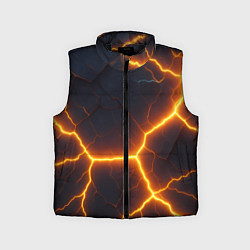 Детский жилет Молнии и черные объемные плиты, цвет: 3D-черный