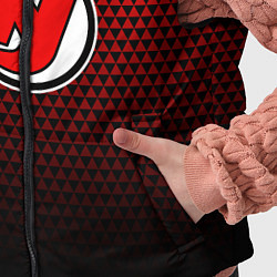 Детский жилет Нью Джерси Девилз - красный градиент, цвет: 3D-черный — фото 2