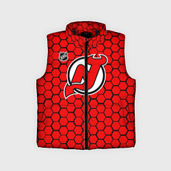 Детский жилет Нью Джерси Девилз - красные соты, цвет: 3D-черный