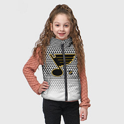 Детский жилет Сент Луис Блюз - белый градиент, цвет: 3D-черный — фото 2