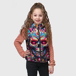 Детский жилет Art cyber skull - ai art fantasy, цвет: 3D-черный — фото 2