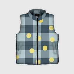 Детский жилет Синий деним и мимоза