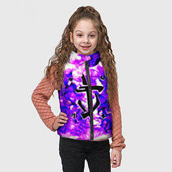 Детский жилет Doom неоновый огонь лого, цвет: 3D-черный — фото 2