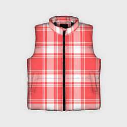 Детский жилет Checked red white
