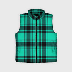 Детский жилет Checkered turquoise