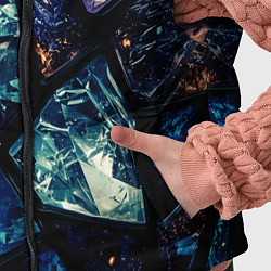 Детский жилет Текстура драгоценных камней, цвет: 3D-черный — фото 2