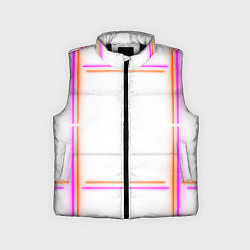 Детский жилет Neon white orange pink, цвет: 3D-черный