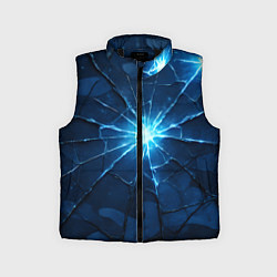 Детский жилет Синий камуфляж со вспышками, цвет: 3D-черный
