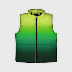 Детский жилет Градиент укропное зеленое омбре, цвет: 3D-черный