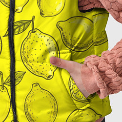 Детский жилет Яркий лимонный узор - паттерн, цвет: 3D-черный — фото 2