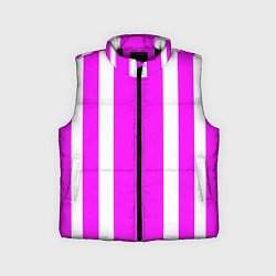Детский жилет Color white pink stripes