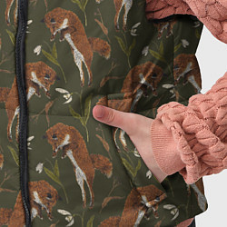 Детский жилет Лисы в подснежниках, цвет: 3D-черный — фото 2