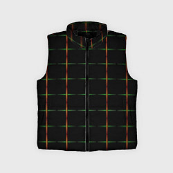Детский жилет Color black orange green crosses