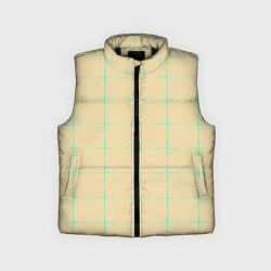 Детский жилет Color beige green crosses