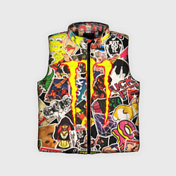 Детский жилет Monster energy stikers logo