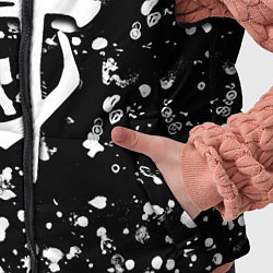 Детский жилет Дум белые брызги красок, цвет: 3D-черный — фото 2