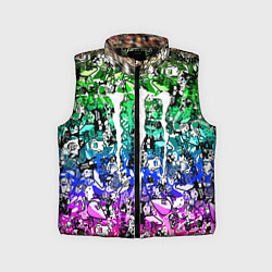 Детский жилет Monster energy стикеры, цвет: 3D-черный