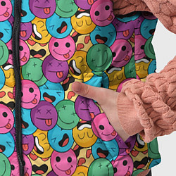 Детский жилет Смайлики - паттерн, цвет: 3D-черный — фото 2