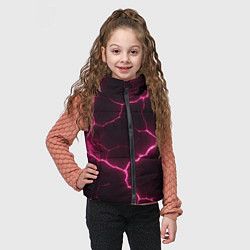 Детский жилет Розовый свет из разлома плит, цвет: 3D-черный — фото 2