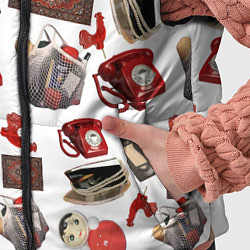 Детский жилет Неваляшка утюг ретро авоська петушок телефон, цвет: 3D-черный — фото 2