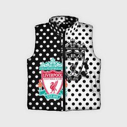 Детский жилет Liverpool черно белые точки, цвет: 3D-черный