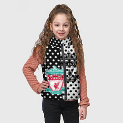 Детский жилет Liverpool черно белые точки, цвет: 3D-черный — фото 2