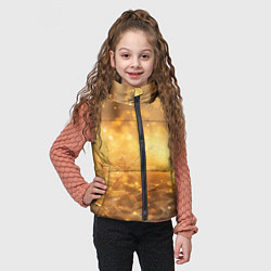 Детский жилет Золотые лучи солнца на рассвете, цвет: 3D-черный — фото 2