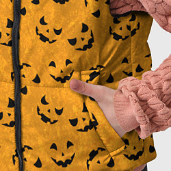 Детский жилет Страшно веселый паттерн на Halloween, цвет: 3D-черный — фото 2
