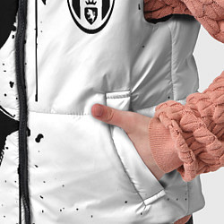 Детский жилет Ювентус черная птица краски, цвет: 3D-черный — фото 2