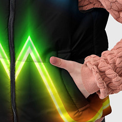 Детский жилет Neon multicolored lines, цвет: 3D-черный — фото 2
