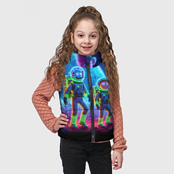 Детский жилет Рик и Морти на сказочной неоновой планете, цвет: 3D-черный — фото 2