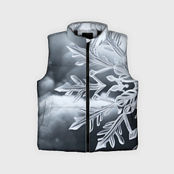Детский жилет Снежинка на черно белое, цвет: 3D-черный