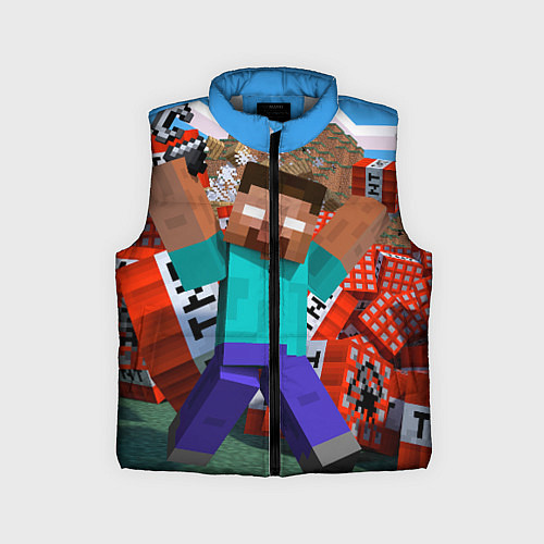 Детский жилет Minecraft Man / 3D-Светло-серый – фото 1