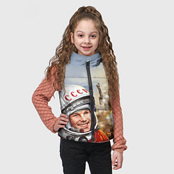 Детский жилет Гагарин взлетает, цвет: 3D-светло-серый — фото 2