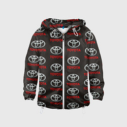 Ветровка с капюшоном детская Toyota, цвет: 3D-белый