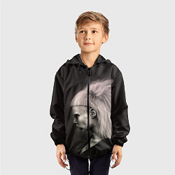 Ветровка с капюшоном детская Die Antwoord GIrl, цвет: 3D-черный — фото 2