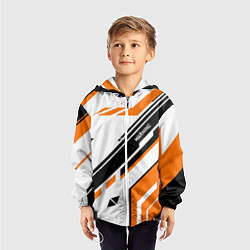 Ветровка с капюшоном детская CS:GO Asiimov P90 Style, цвет: 3D-белый — фото 2
