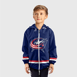 Ветровка с капюшоном детская Columbus Blue Jackets, цвет: 3D-белый — фото 2