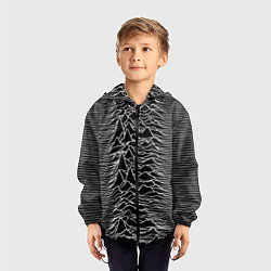 Ветровка с капюшоном детская Joy Division: Unknown Pleasures, цвет: 3D-черный — фото 2