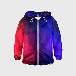 Ветровка с капюшоном детская Red&Blue, цвет: 3D-белый