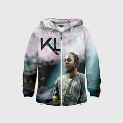 Ветровка с капюшоном детская KL: Kendrick Lamar, цвет: 3D-белый