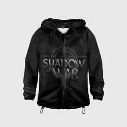 Ветровка с капюшоном детская Shadow of War, цвет: 3D-черный
