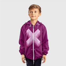 Ветровка с капюшоном детская The XX: Purple, цвет: 3D-белый — фото 2