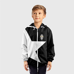 Ветровка с капюшоном детская FC Juventus: Star, цвет: 3D-белый — фото 2