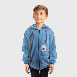 Ветровка с капюшоном детская Костюм врача, цвет: 3D-черный — фото 2