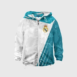 Ветровка с капюшоном детская FC Real Madrid: Abstract, цвет: 3D-белый