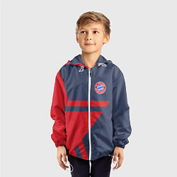 Ветровка с капюшоном детская FC Bayern: Star, цвет: 3D-белый — фото 2