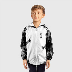 Ветровка с капюшоном детская FC Juventus: White Original, цвет: 3D-белый — фото 2