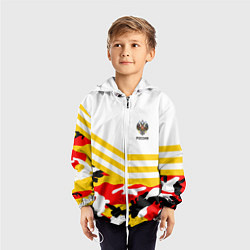 Ветровка с капюшоном детская Российская Империя: Камуфляж, цвет: 3D-белый — фото 2