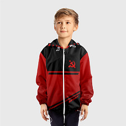 Ветровка с капюшоном детская USSR: Black Sport, цвет: 3D-белый — фото 2